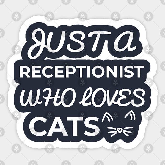 receptionist cat owner Sticker by Elhisodesigns